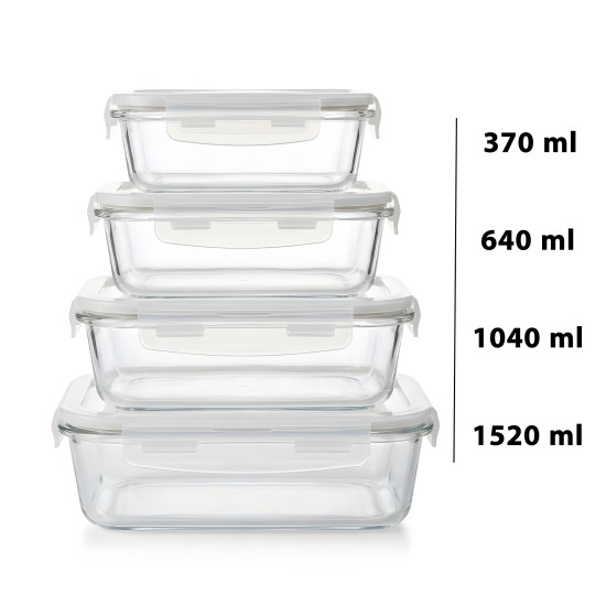 Pyrex Container Set - 4 Pcs